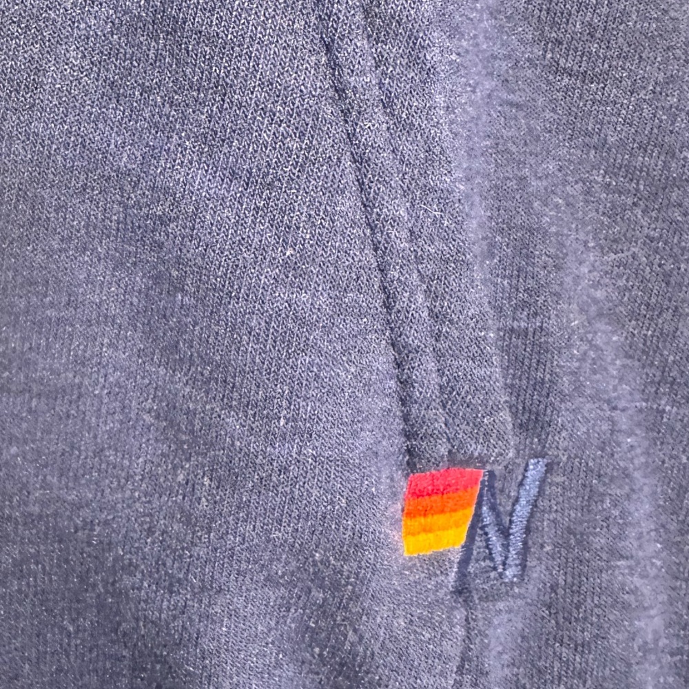 Aviator Nation Dark Blue Hoodie with Colorful Stripes. Men’s Medium - Picture 3 of 7